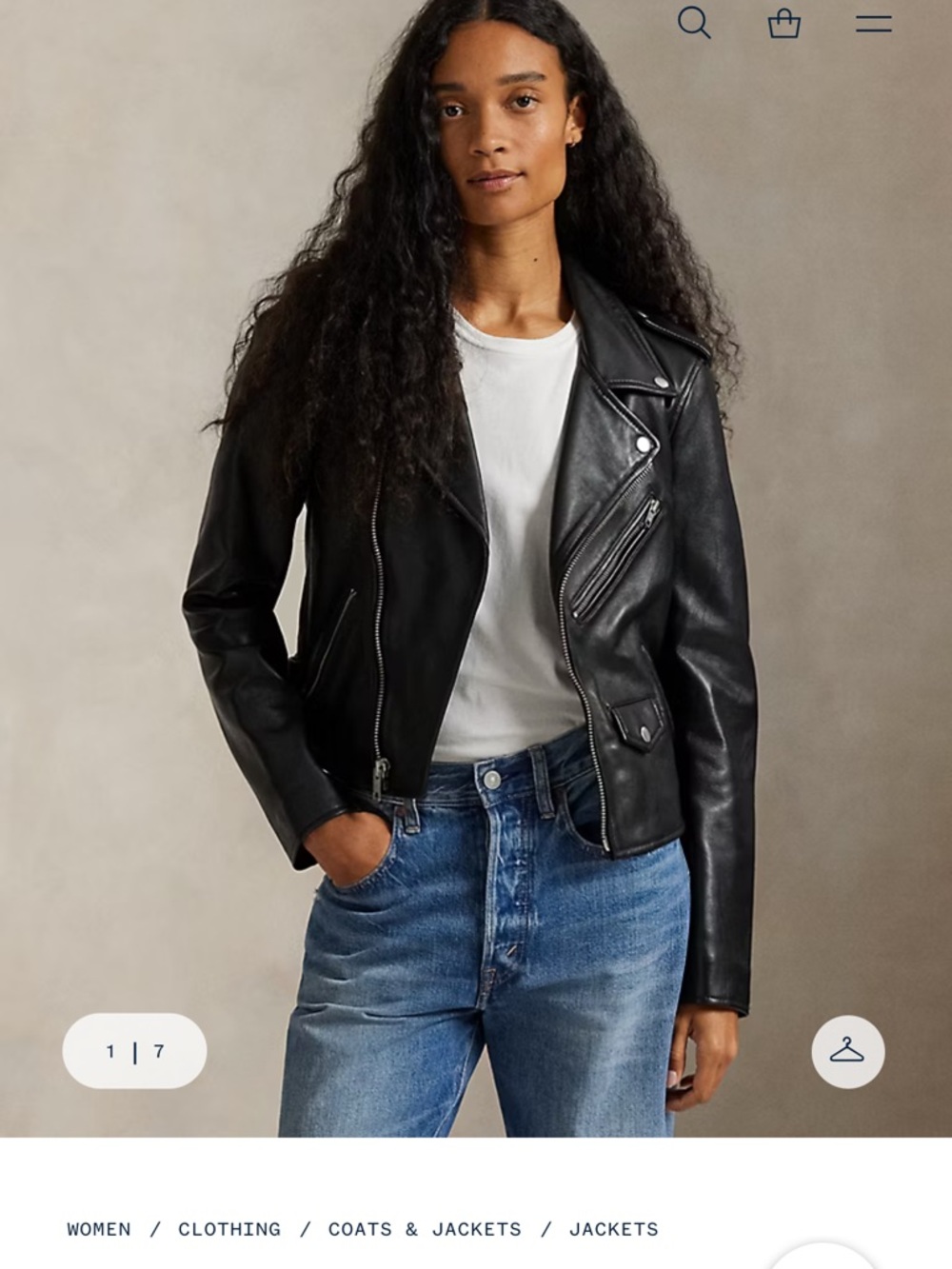 RL Leather Black Asymmetrical Moto Jacket - Picture 3 of 11